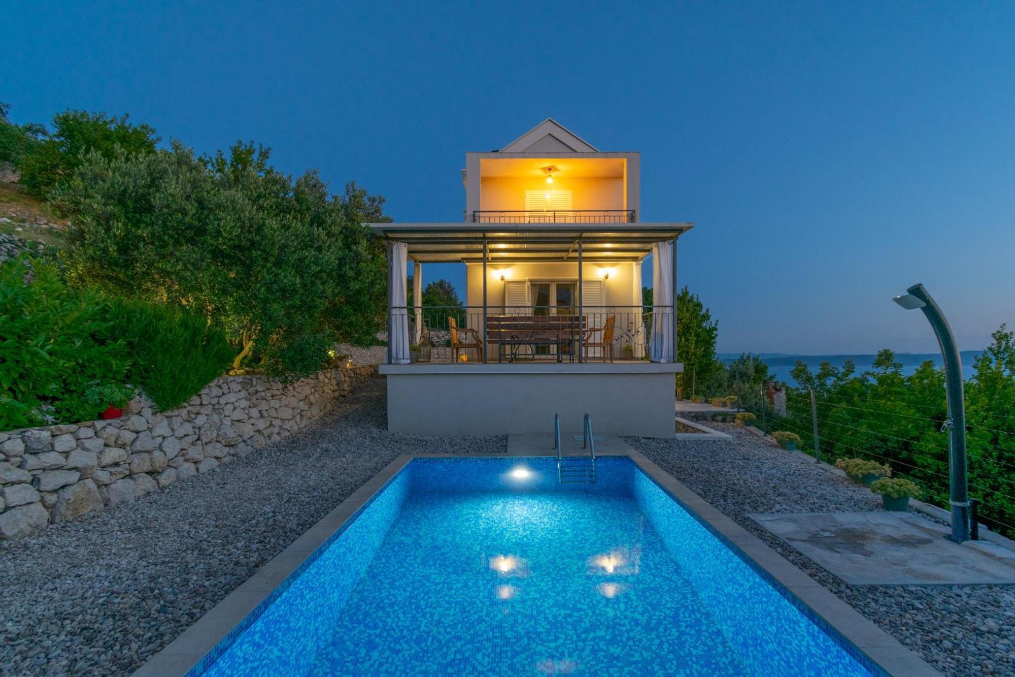 Villa With Sea View Подгора Экстерьер фото