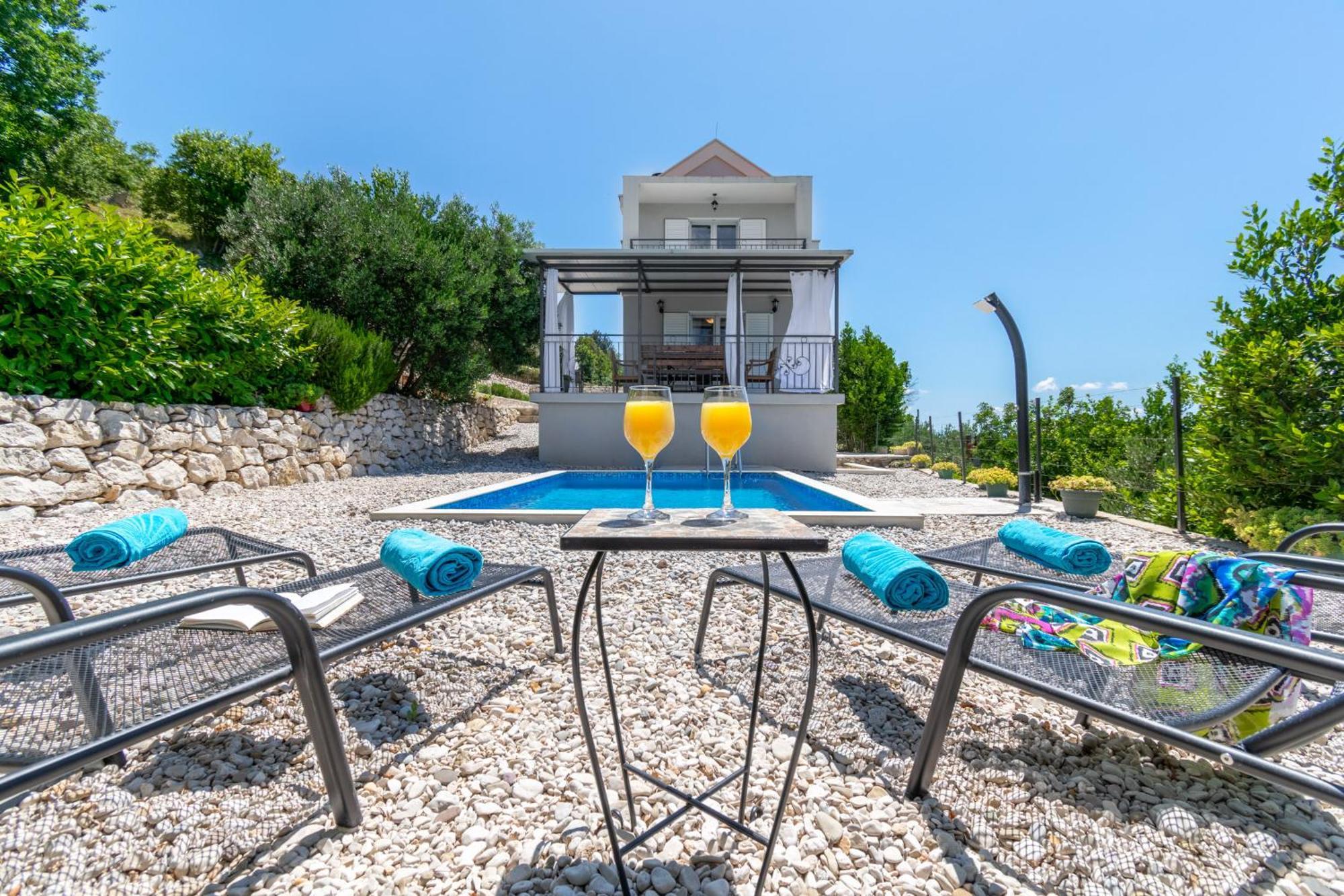 Villa With Sea View Подгора Экстерьер фото